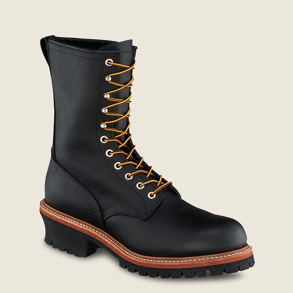 Red Wing Safety Bot Erkek - Loggermax - 9-Inch Toe - Made To Order - Siyah - 61PCUMSYZ